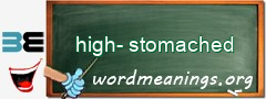 WordMeaning blackboard for high-stomached